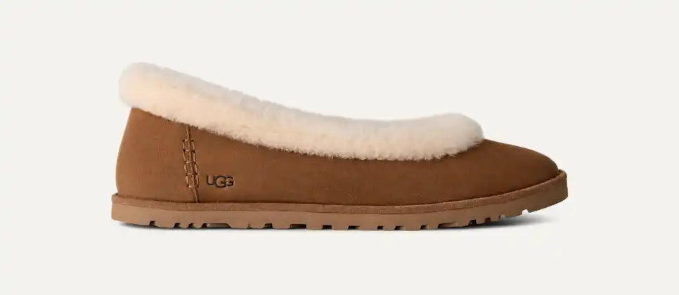 Pantofi tip balerină Zora pentru femei - Maro